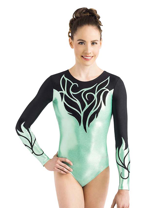 mint_groene_wedstrijdpakjes_turnen_gymnstiek_spandex_lange_mouwen_steentjes_ervy_Eclip