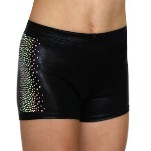 FSTBAB_glans_zwart_turnbroekje_gitterstof_fairysports_gynastics_short_turnbroekje_gymbroekje_zwart_steentjes_crystals